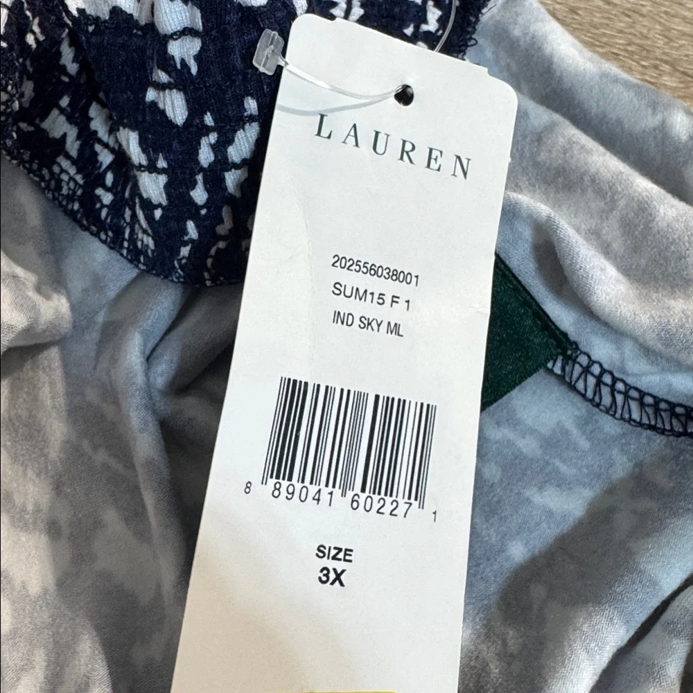 Ralph Lauren Navy and White Palazzo Pants